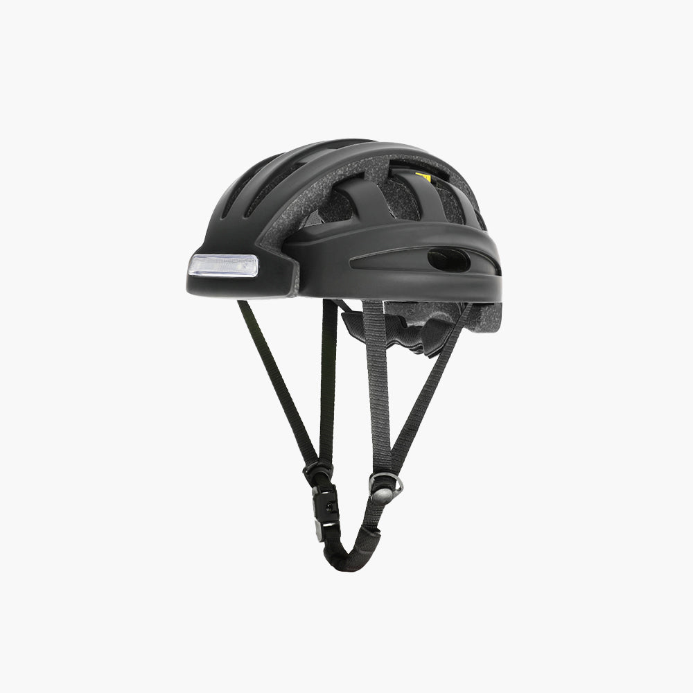 Casco de bicicleta plegable con luz.
