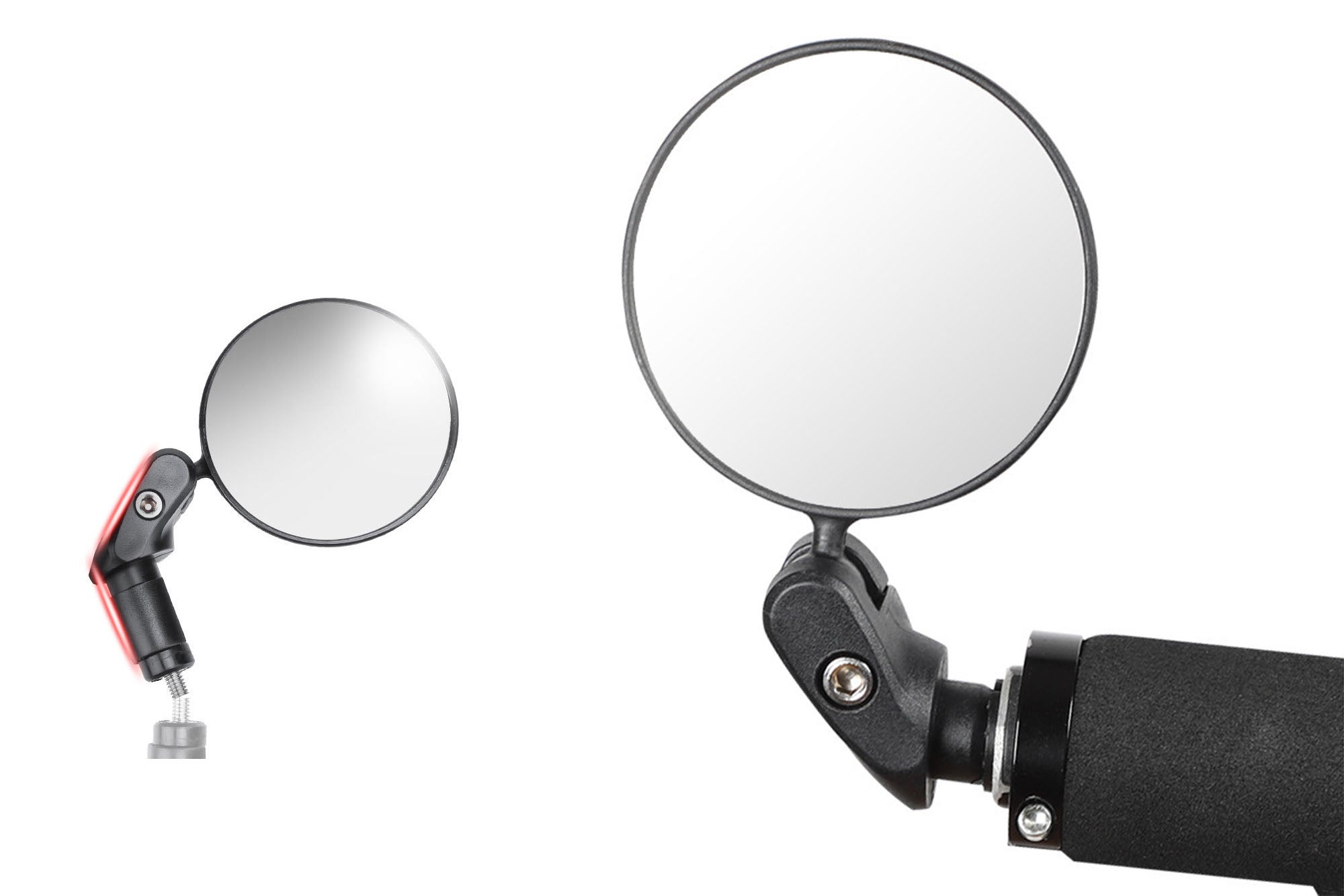 Bar End Mirrors- Circle(Sold as Pair)