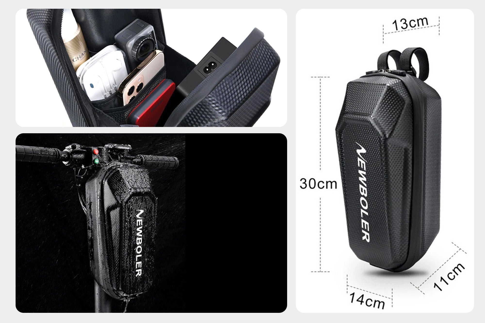 Bolsa Rígida Impermeable con Liberación Rápida para Glider E-Bike y Scooter