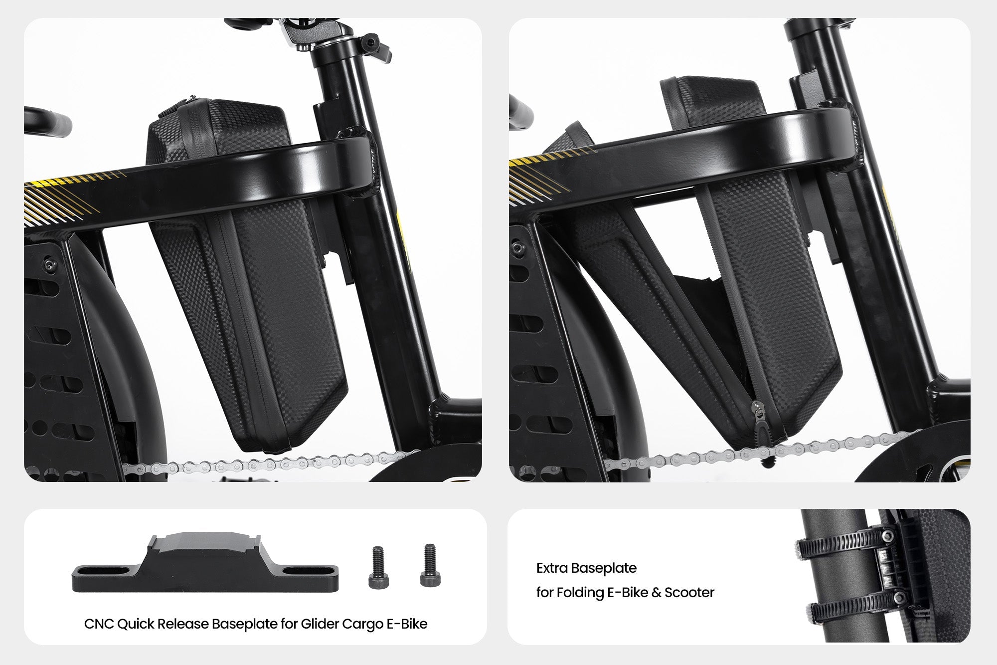 Bolsa Rígida Impermeable con Liberación Rápida para Glider E-Bike y Scooter