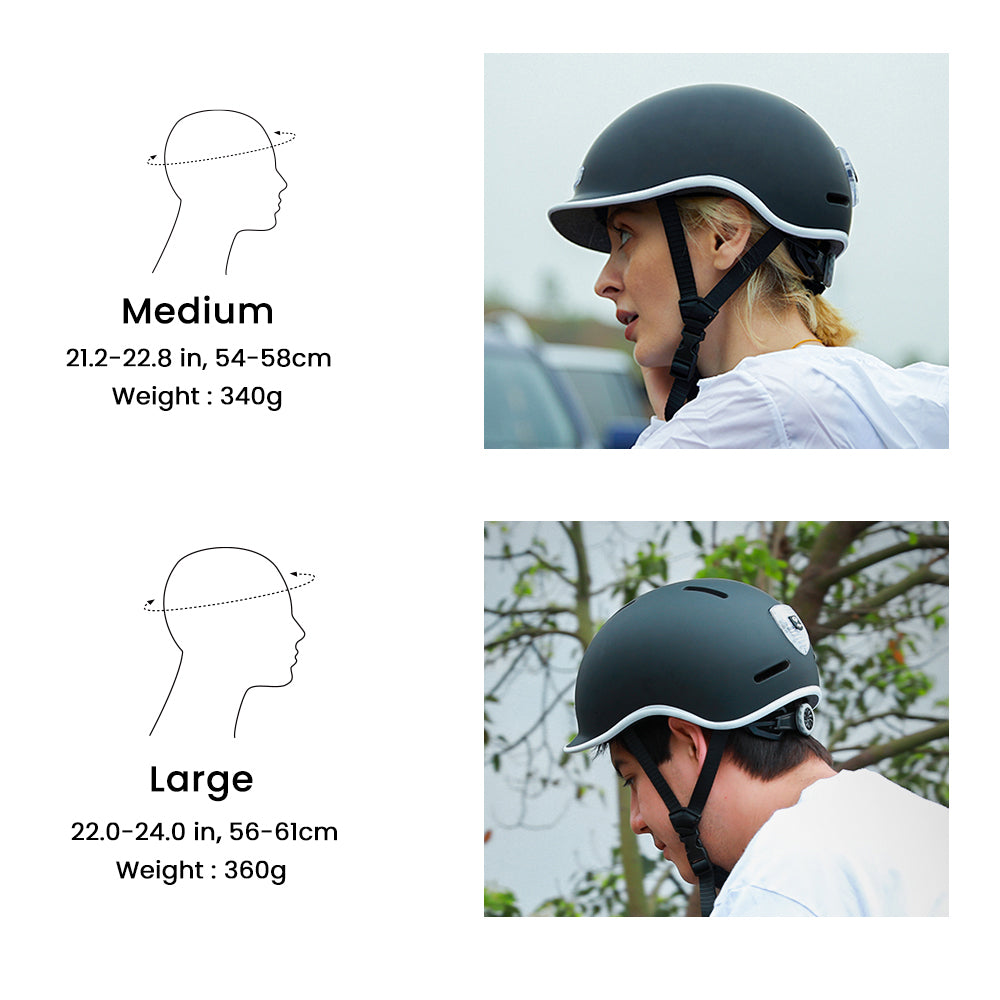 Casco elegante con luz