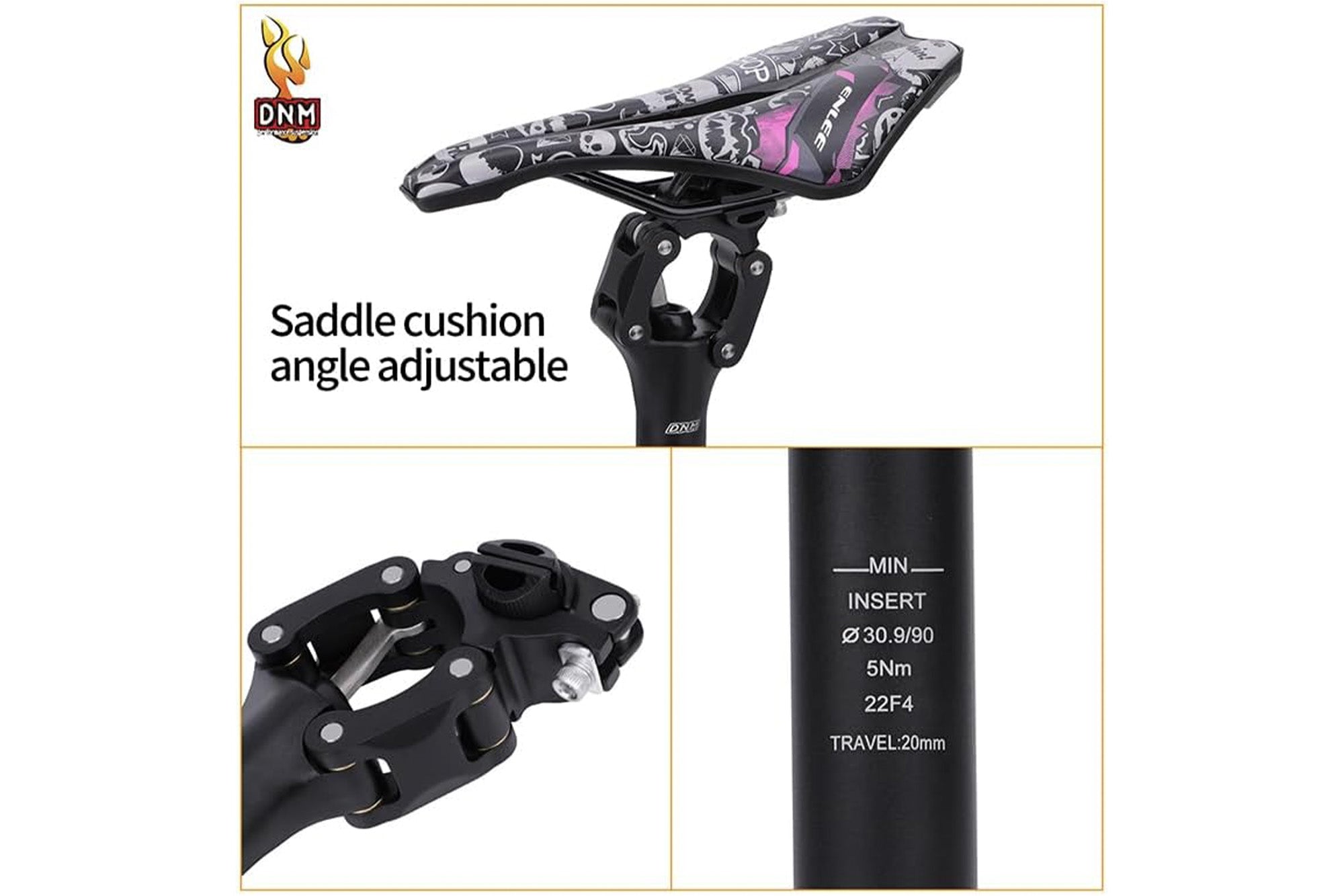 Tige de Selle Suspendue DNM 30,9 mm