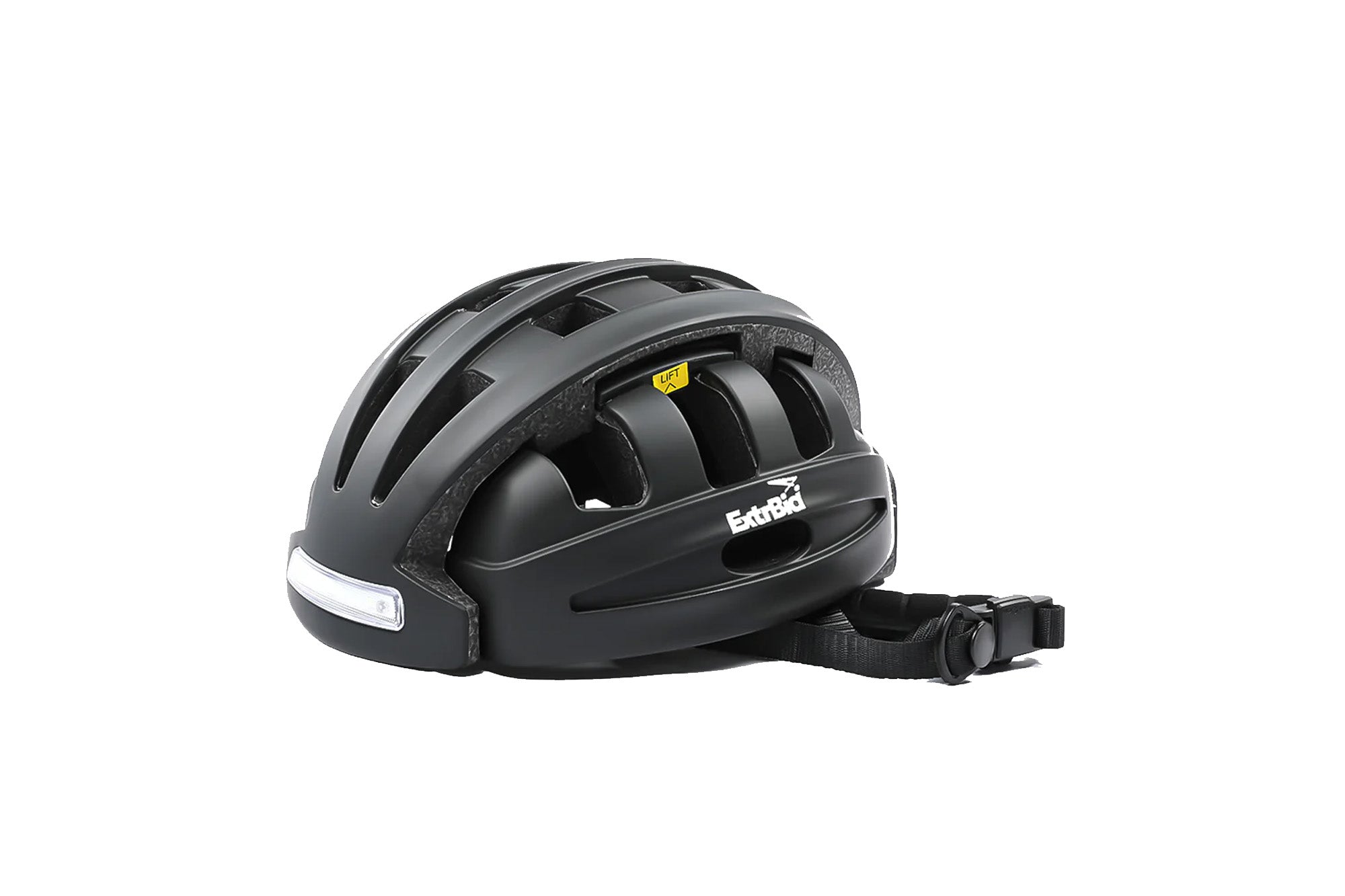 Casco de bicicleta plegable con luz.