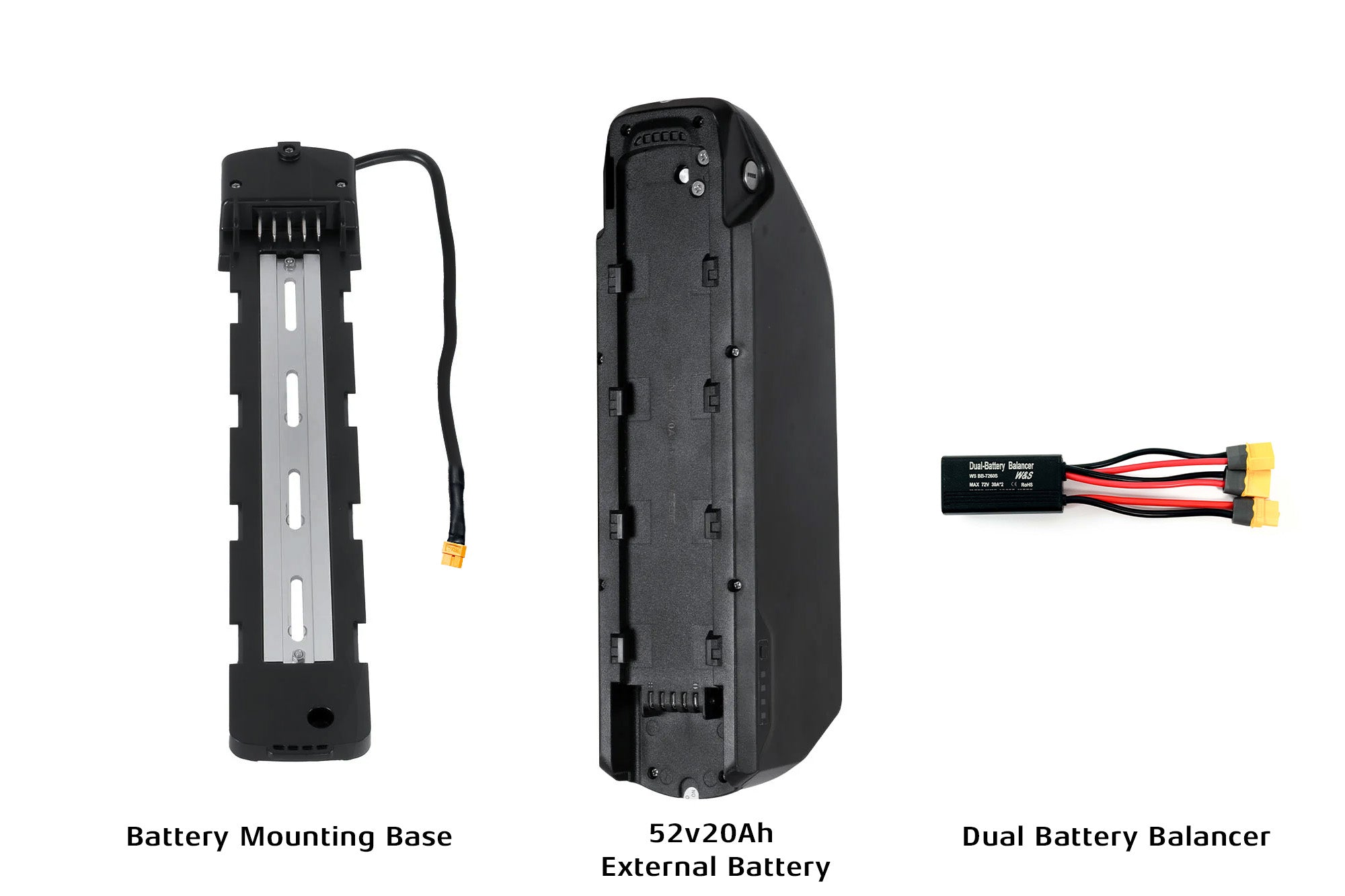 Batería externa Glider 52V20Ah y equilibrador de doble batería