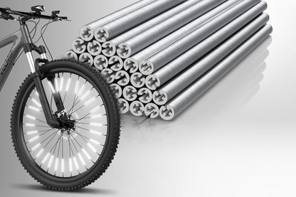 Reflectores de radios de bicicleta de 360°