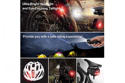 Luz delantera y trasera recargable por USB